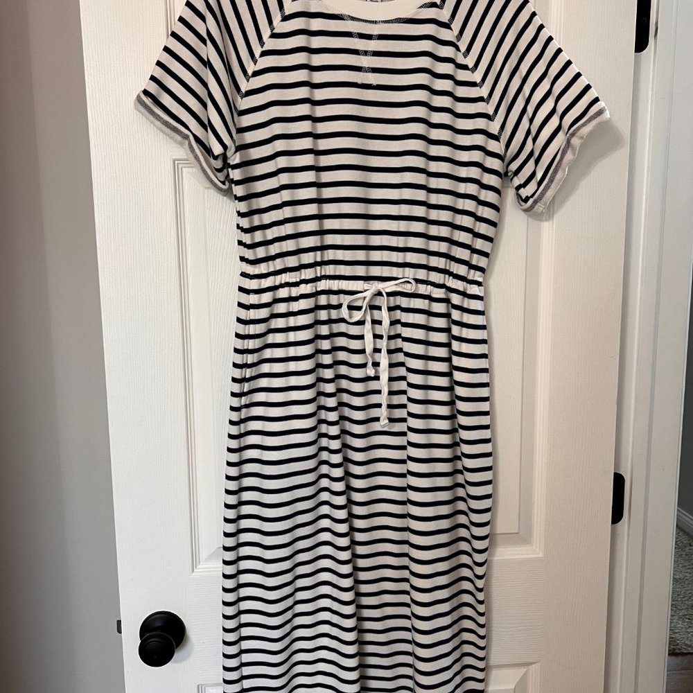Old Navy Striped Shirt Dress W/pockets Size L